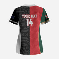 Custom Rugby New Zealand and Lebanon Scrub Top All Black Cedars Together LT14 - Polynesian Pride
