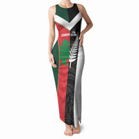 Custom Rugby New Zealand and Lebanon Tank Maxi Dress All Black Cedars Together LT14 Women Multicolor - Polynesian Pride