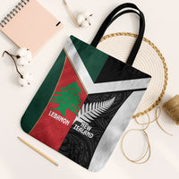 Rugby New Zealand and Lebanon Tote Bag All Black Cedars Together LT14 Black Strap One Size Multicolor - Polynesian Pride