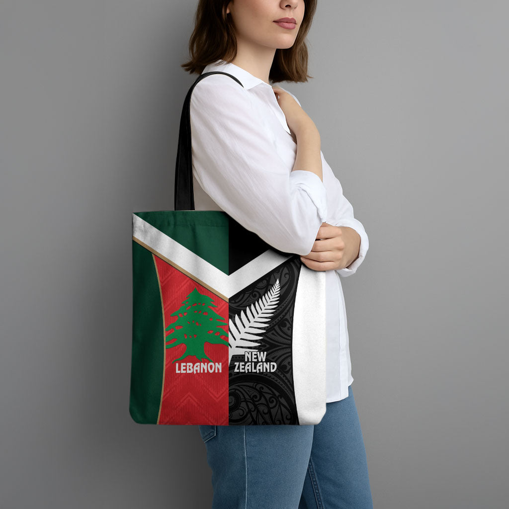 Rugby New Zealand and Lebanon Tote Bag All Black Cedars Together LT14 - Polynesian Pride