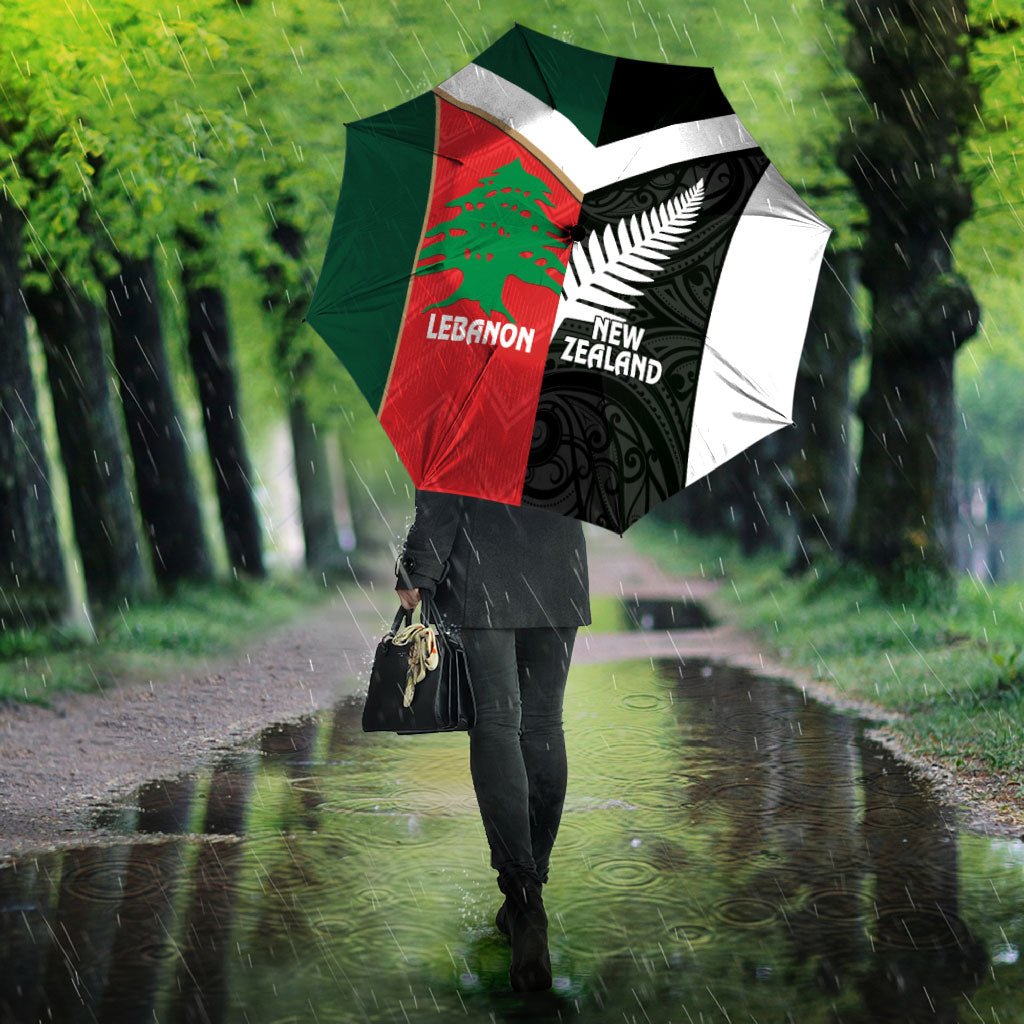 Rugby New Zealand and Lebanon Umbrella All Black Cedars Together LT14 - Polynesian Pride