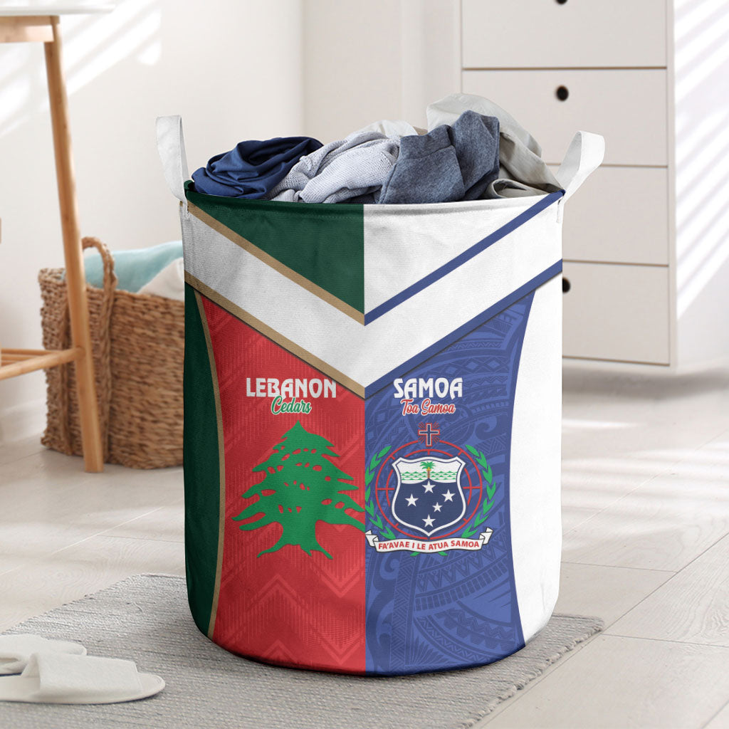 Rugby Samoa and Lebanon Laundry Basket Toa Samoa Cedars Together LT14 Multicolor - Polynesian Pride