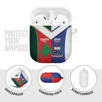 Rugby Samoa and Lebanon AirPods Case Toa Samoa Cedars Together LT14 - Polynesian Pride