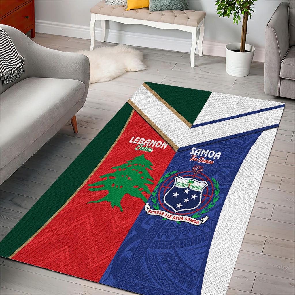 Rugby Samoa and Lebanon Area Rug Toa Samoa Cedars Together LT14 - Polynesian Pride