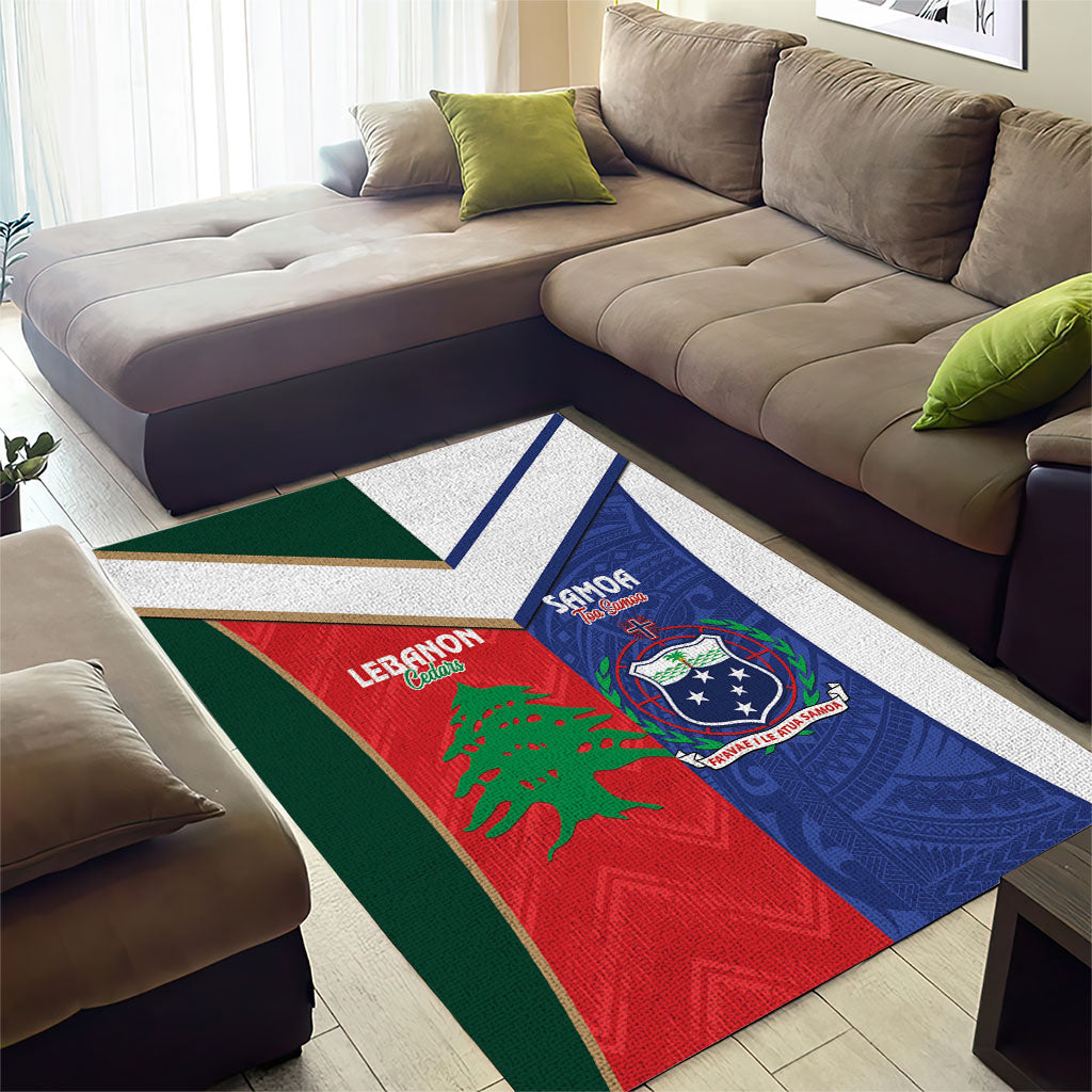 Rugby Samoa and Lebanon Area Rug Toa Samoa Cedars Together LT14 - Polynesian Pride
