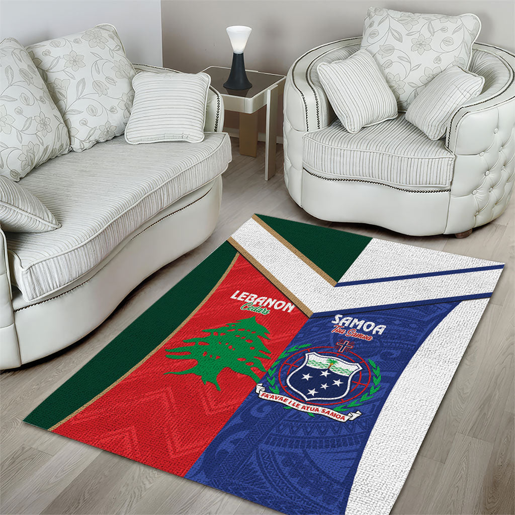 Rugby Samoa and Lebanon Area Rug Toa Samoa Cedars Together LT14 - Polynesian Pride