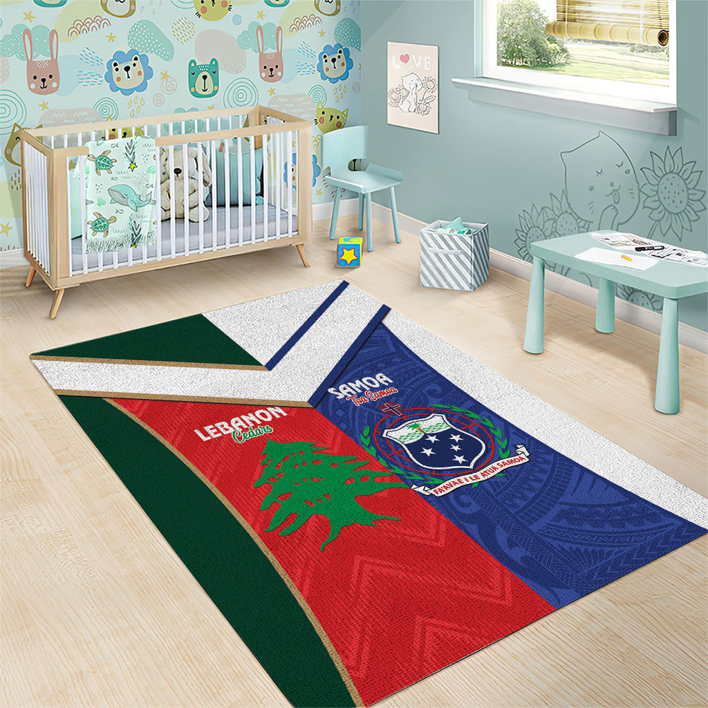 Rugby Samoa and Lebanon Area Rug Toa Samoa Cedars Together LT14 - Polynesian Pride