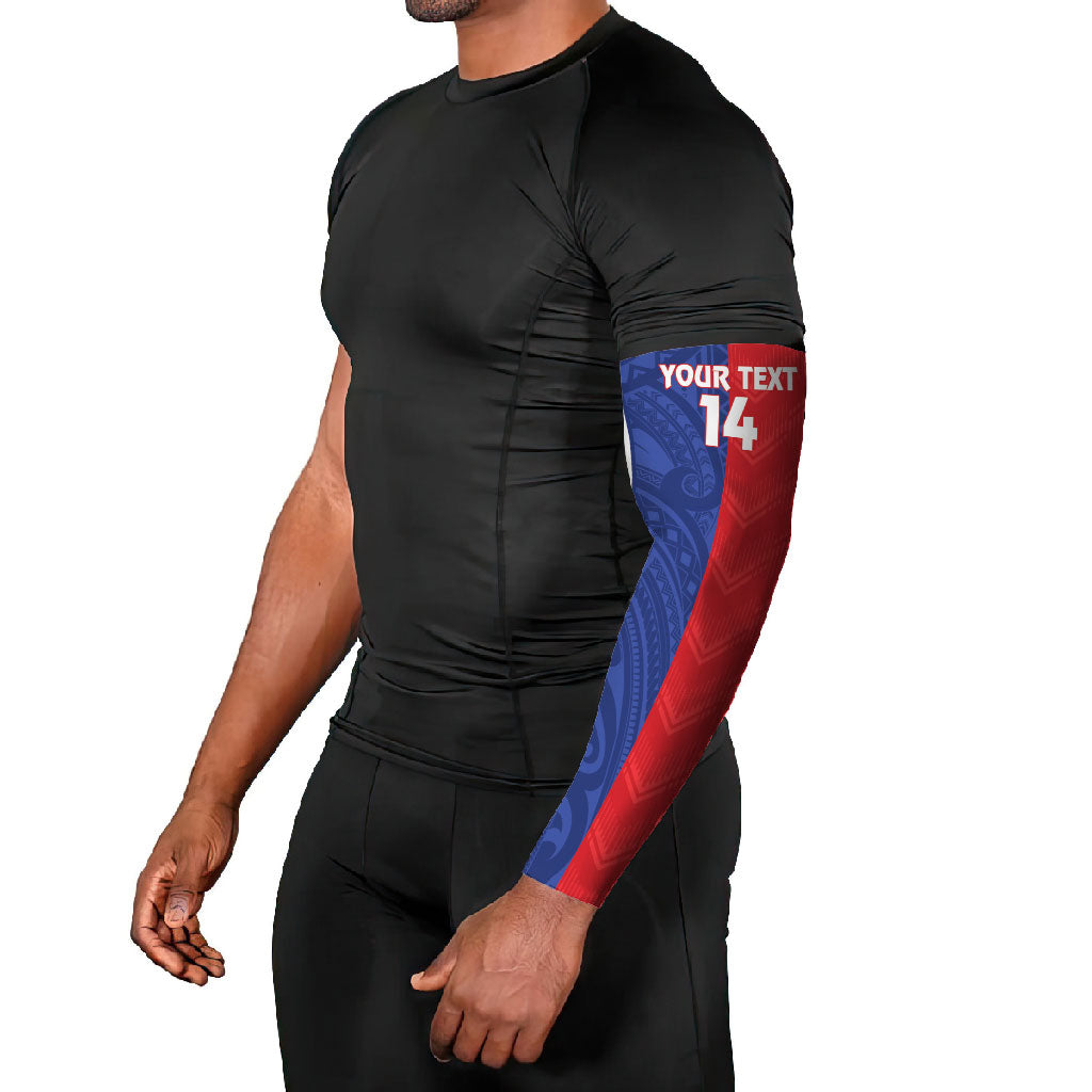 Custom Rugby Samoa and Lebanon Arm Sleeves Toa Samoa Cedars Together LT14 - Polynesian Pride