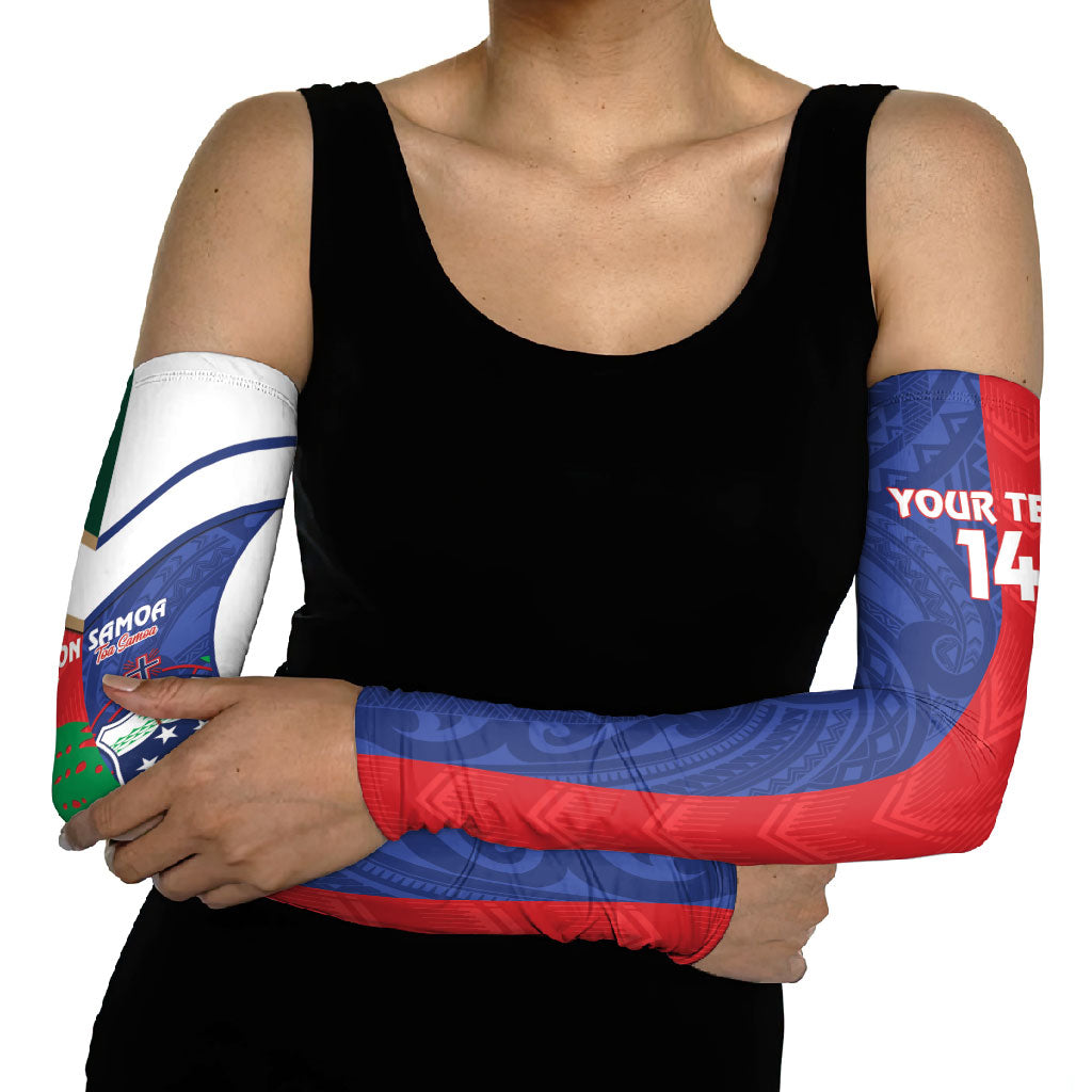 Custom Rugby Samoa and Lebanon Arm Sleeves Toa Samoa Cedars Together LT14 - Polynesian Pride