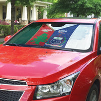 Rugby Samoa and Lebanon Auto Sun Shade Toa Samoa Cedars Together LT14 - Polynesian Pride