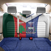 Rugby Samoa and Lebanon Back Car Seat Cover Toa Samoa Cedars Together LT14 - Polynesian Pride