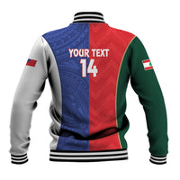 Custom Rugby Samoa and Lebanon Baseball Jacket Toa Samoa Cedars Together LT14 - Polynesian Pride