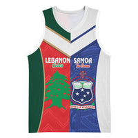 Custom Rugby Samoa and Lebanon Basketball Jersey Toa Samoa Cedars Together LT14 Unisex Multicolor - Polynesian Pride