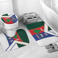 Rugby Samoa and Lebanon Bathroom Set Toa Samoa Cedars Together LT14 Mat Set Only (3 pcs) One Size Multicolor - Polynesian Pride