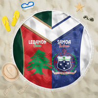 Rugby Samoa and Lebanon Beach Blanket Toa Samoa Cedars Together LT14 One Size 150cm Multicolor - Polynesian Pride