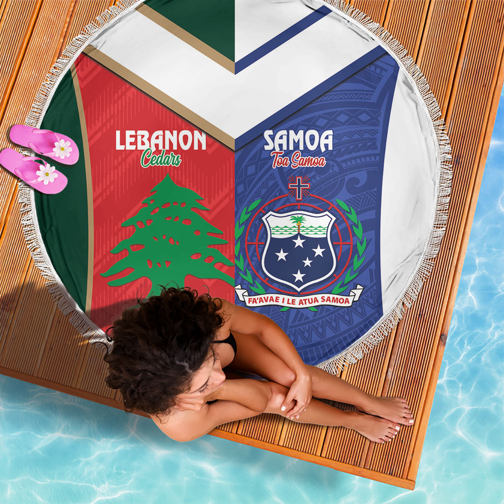 Rugby Samoa and Lebanon Beach Blanket Toa Samoa Cedars Together LT14 - Polynesian Pride