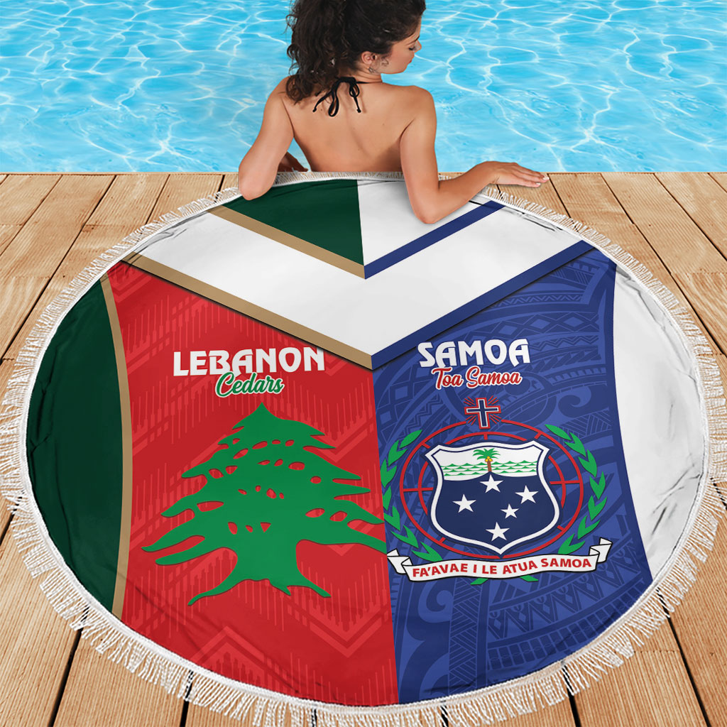 Rugby Samoa and Lebanon Beach Blanket Toa Samoa Cedars Together LT14 - Polynesian Pride