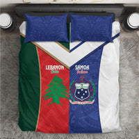 Rugby Samoa and Lebanon Bedding Set Toa Samoa Cedars Together LT14 Multicolor - Polynesian Pride