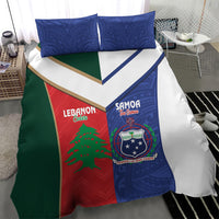 Rugby Samoa and Lebanon Bedding Set Toa Samoa Cedars Together LT14 - Polynesian Pride