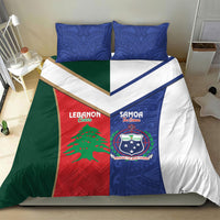 Rugby Samoa and Lebanon Bedding Set Toa Samoa Cedars Together LT14 - Polynesian Pride