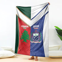 Rugby Samoa and Lebanon Blanket Toa Samoa Cedars Together LT14 - Polynesian Pride