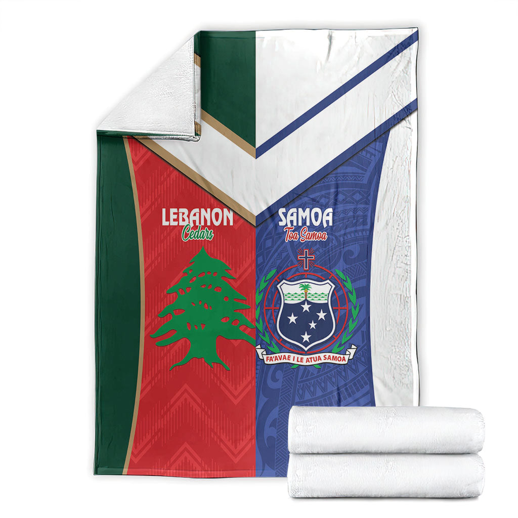 Rugby Samoa and Lebanon Blanket Toa Samoa Cedars Together LT14 - Polynesian Pride