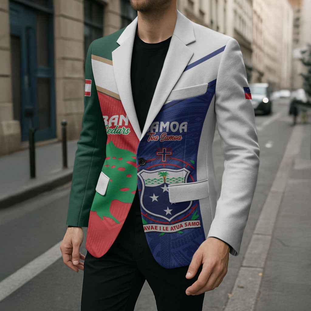 Custom Rugby Samoa and Lebanon Blazer Toa Samoa Cedars Together LT14 - Polynesian Pride