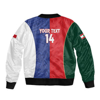 Custom Rugby Samoa and Lebanon Bomber Jacket Toa Samoa Cedars Together LT14 - Polynesian Pride