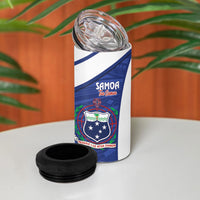 Rugby Samoa and Lebanon 4 in 1 Can Cooler Tumbler Toa Samoa Cedars Together LT14 - Polynesian Pride