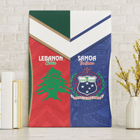 Rugby Samoa and Lebanon Canvas Wall Art Toa Samoa Cedars Together LT14 Without Frame Multicolor - Polynesian Pride