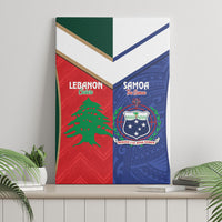 Rugby Samoa and Lebanon Canvas Wall Art Toa Samoa Cedars Together LT14 - Polynesian Pride