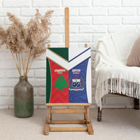 Rugby Samoa and Lebanon Canvas Wall Art Toa Samoa Cedars Together LT14 - Polynesian Pride