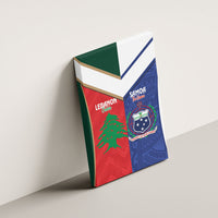 Rugby Samoa and Lebanon Canvas Wall Art Toa Samoa Cedars Together LT14 - Polynesian Pride
