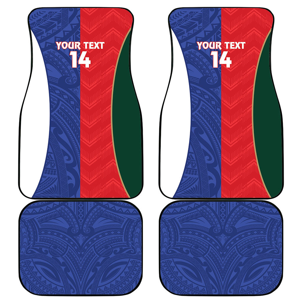 Custom Rugby Samoa and Lebanon Car Mats Toa Samoa Cedars Together LT14 - Polynesian Pride