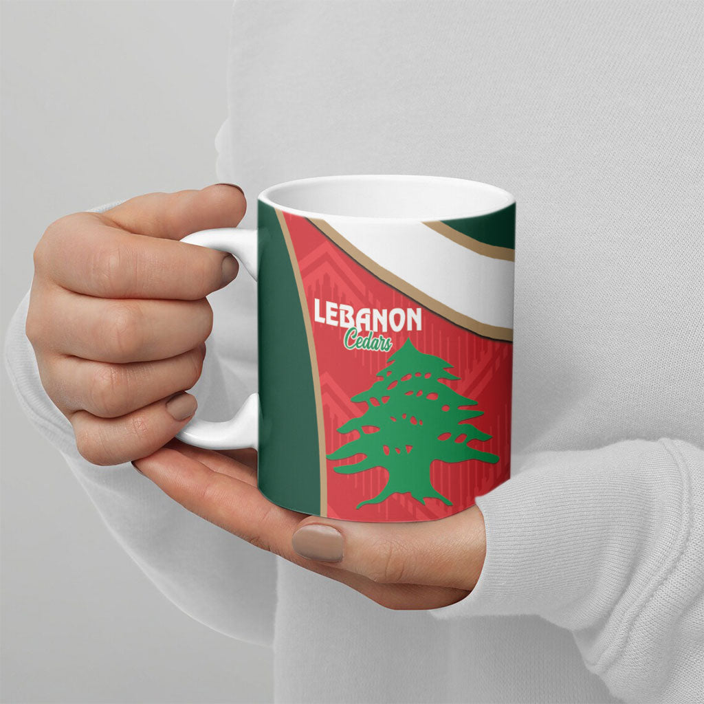Rugby Samoa and Lebanon Ceramic Mug Toa Samoa Cedars Together LT14 - Polynesian Pride