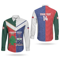 Custom Rugby Samoa and Lebanon Couples Matching Off Shoulder Maxi Dress and Long Sleeve Button Shirt Toa Samoa Cedars Together LT14 - Polynesian Pride