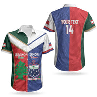 Custom Rugby Samoa and Lebanon Couples Matching Puletasi and Hawaiian Shirt Toa Samoa Cedars Together LT14 - Polynesian Pride