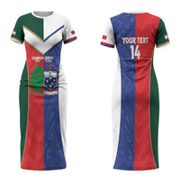 Custom Rugby Samoa and Lebanon Couples Matching Short Sleeve Bodycon Dress and Long Sleeve Button Shirt Toa Samoa Cedars Together LT14 - Polynesian Pride