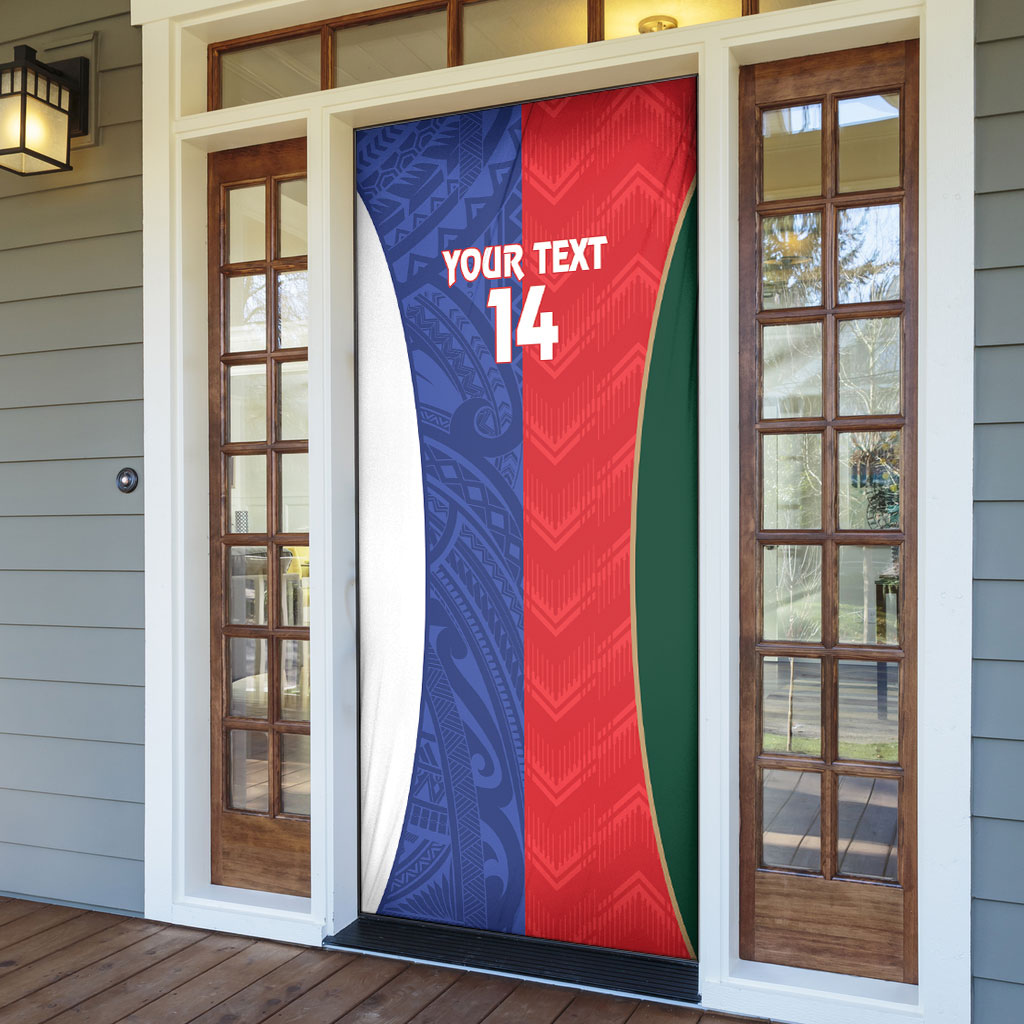 Custom Rugby Samoa and Lebanon Door Cover Toa Samoa Cedars Together LT14 - Polynesian Pride
