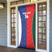 Custom Rugby Samoa and Lebanon Door Cover Toa Samoa Cedars Together LT14 - Polynesian Pride