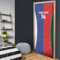 Custom Rugby Samoa and Lebanon Door Cover Toa Samoa Cedars Together LT14 - Polynesian Pride