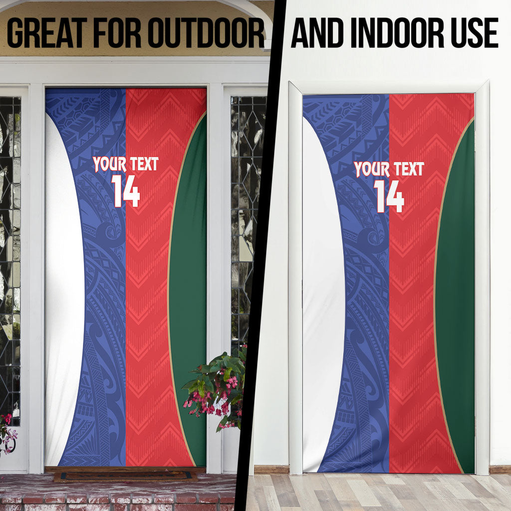 Custom Rugby Samoa and Lebanon Door Cover Toa Samoa Cedars Together LT14 - Polynesian Pride