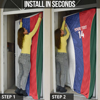 Custom Rugby Samoa and Lebanon Door Cover Toa Samoa Cedars Together LT14 - Polynesian Pride