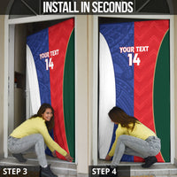 Custom Rugby Samoa and Lebanon Door Cover Toa Samoa Cedars Together LT14 - Polynesian Pride