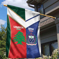 Rugby Samoa and Lebanon Garden Flag Toa Samoa Cedars Together LT14 - Polynesian Pride