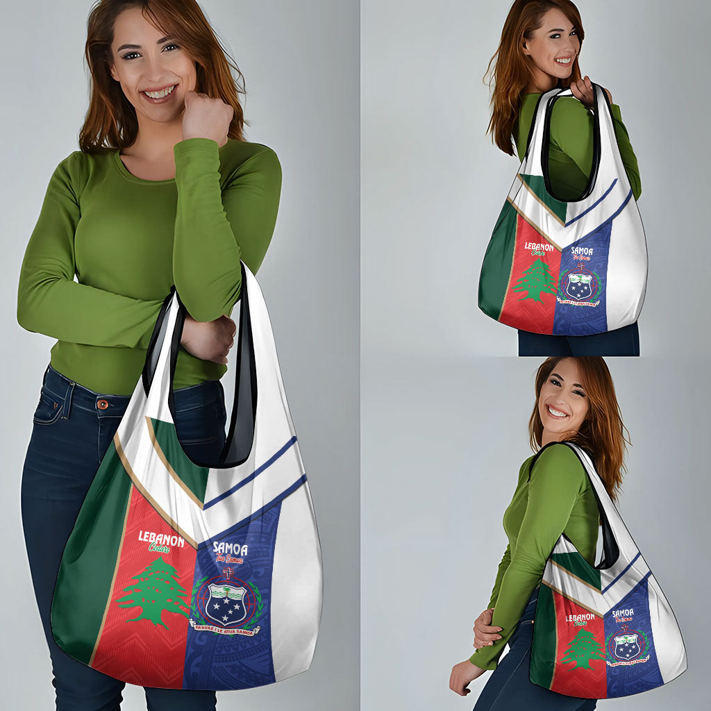 Rugby Samoa and Lebanon Grocery Bag Toa Samoa Cedars Together LT14 - Polynesian Pride