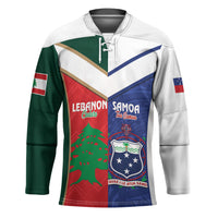Custom Rugby Samoa and Lebanon Hockey Jersey Toa Samoa Cedars Together LT14 Unisex Multicolor - Polynesian Pride