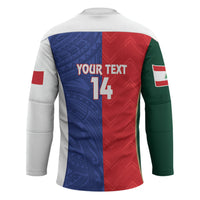 Custom Rugby Samoa and Lebanon Hockey Jersey Toa Samoa Cedars Together LT14 - Polynesian Pride