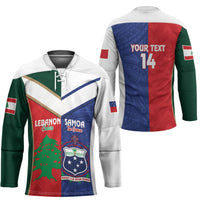 Custom Rugby Samoa and Lebanon Hockey Jersey Toa Samoa Cedars Together LT14 - Polynesian Pride