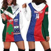 Custom Rugby Samoa and Lebanon Hoodie Dress Toa Samoa Cedars Together LT14 - Polynesian Pride
